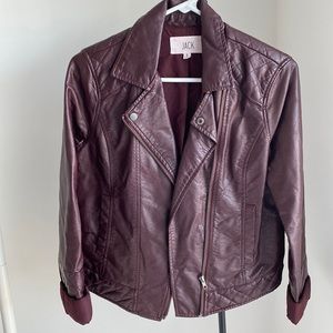 Burgundy leather jacket